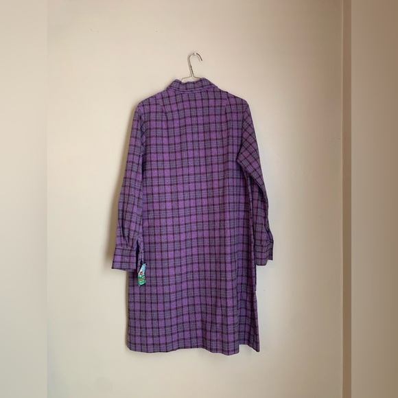 1970’s vintage wool jacket shacket coat, purple trench new old stoco - Picture 7 of 10